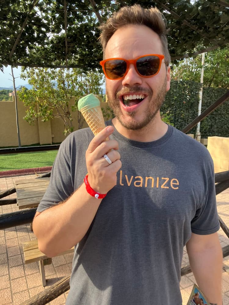 Mike with ice cream